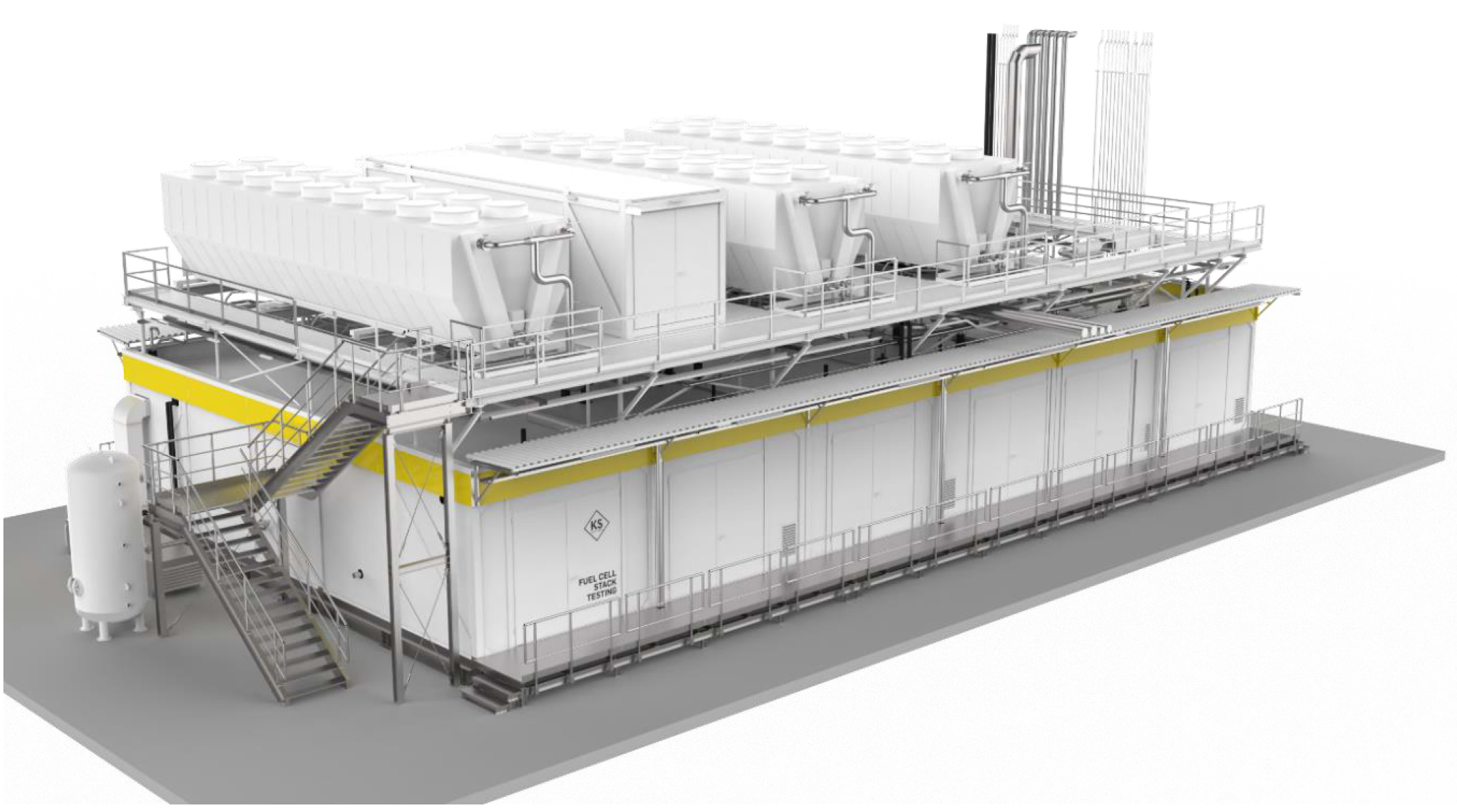 3D-Rendering der  Prüfstandanlage